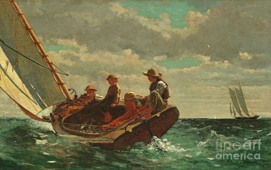 Breezing Up (a Fair Wind) 1873-76 (oil On Canvas) Painting by Winslow Homer