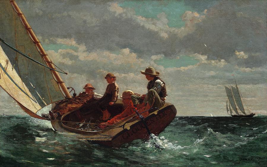 Breezing Up Painting by Winslow Homer