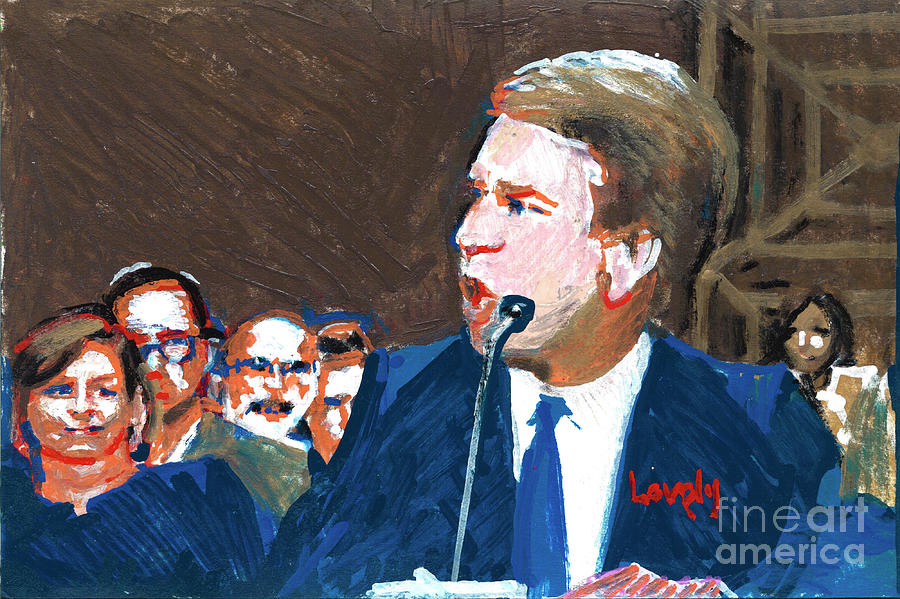 Brett Kavanaugh Testifies Before Senate Painting by Candace Lovely