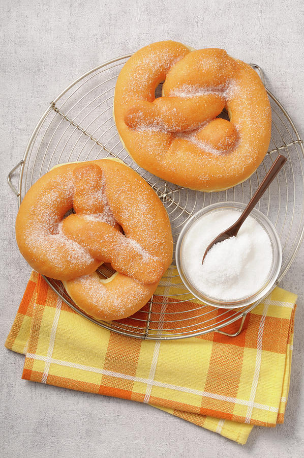 Bretzel-shaped Sugar Fritters Photograph by Riou