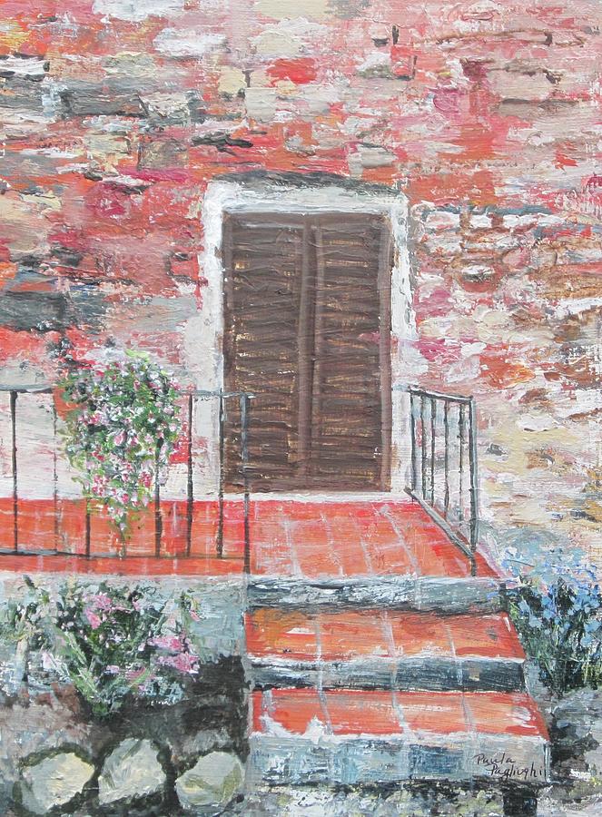 Brick and Stone Painting by Paula Pagliughi