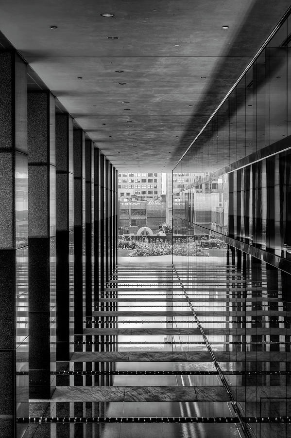 Black And White Photograph - Brick View Downtown_b&w by Chris Moyer