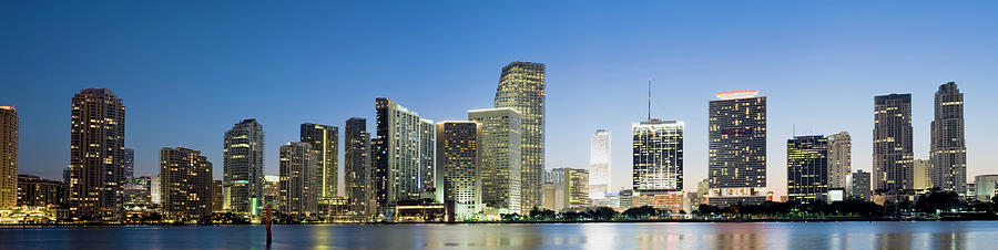 Brickell And Miami City Skyline At Photograph by Deejpilot