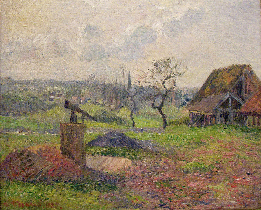 Brickyard at Eragny, 1885 Painting by Camille Pissarro