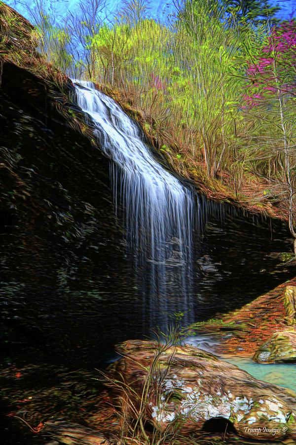 Bridal Veil Falls Arkansas Digital Art By Wesley Nesbitt