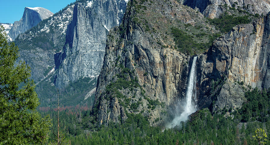 Bridalveil Falls from Tunnel View Photograph by Marcy Wielfaert