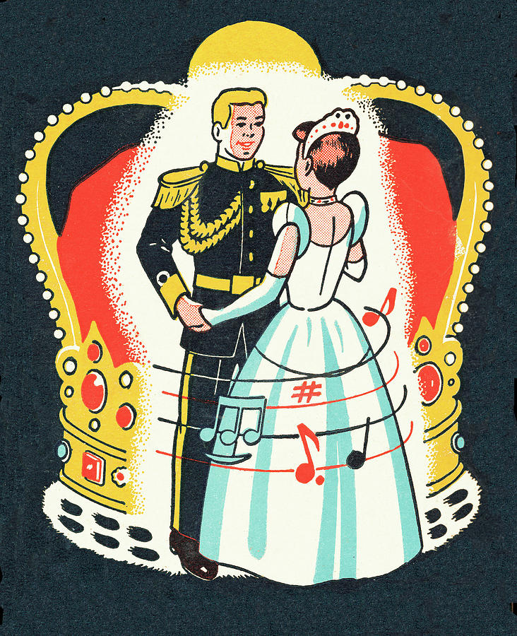 Queen Drawing - Bride and Prince Groom by CSA Images