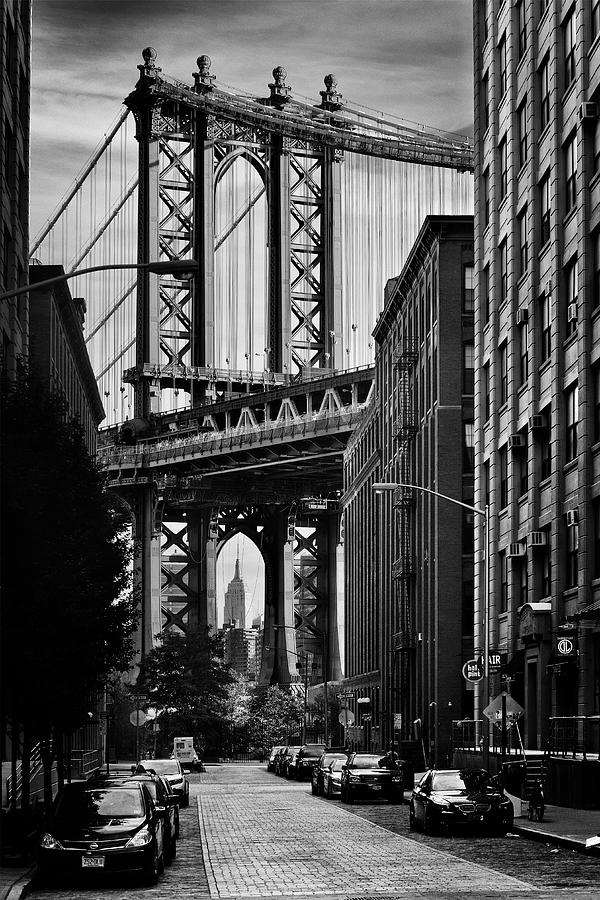 Bridge & Empire State Bldg Digital Art by Luigi Vaccarella