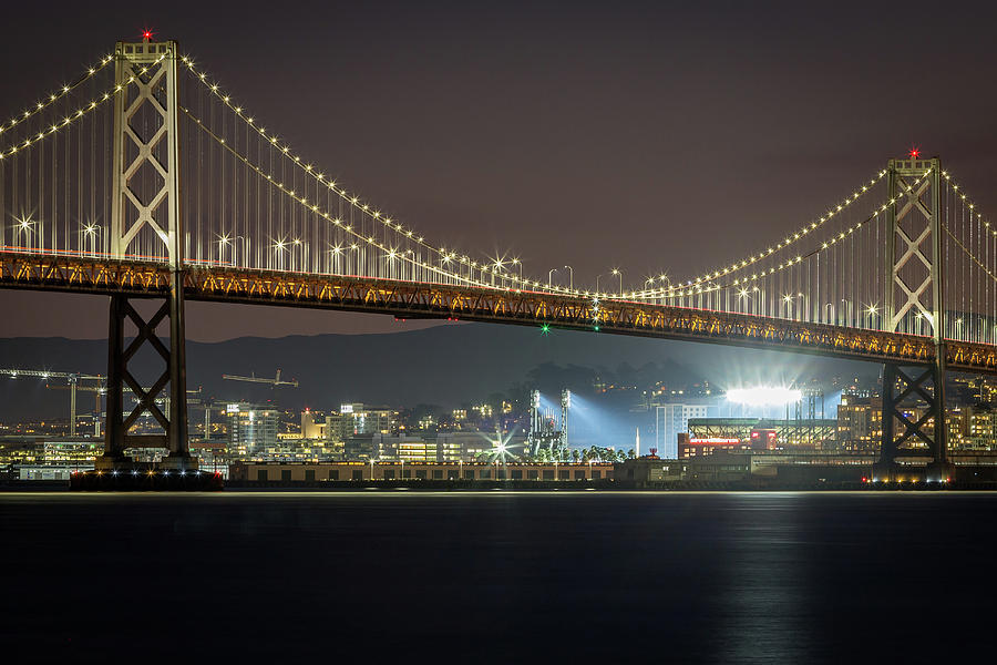 San Francisco Photograph - Bridge and Ballpark by Jeff Jenkins
