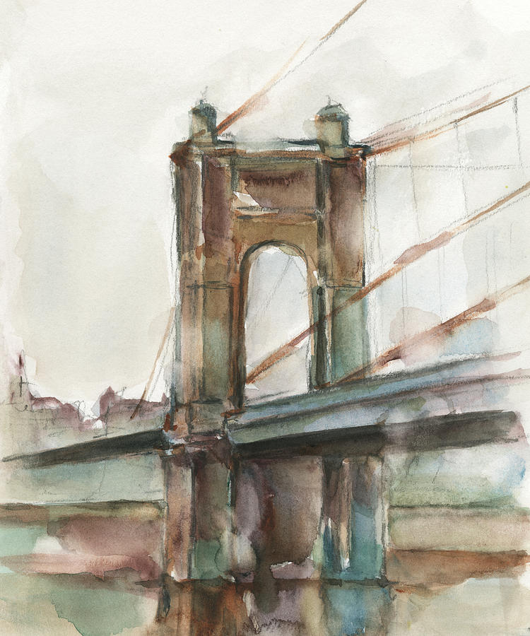 Architecture Painting - Bridge At Sunset I by Ethan Harper