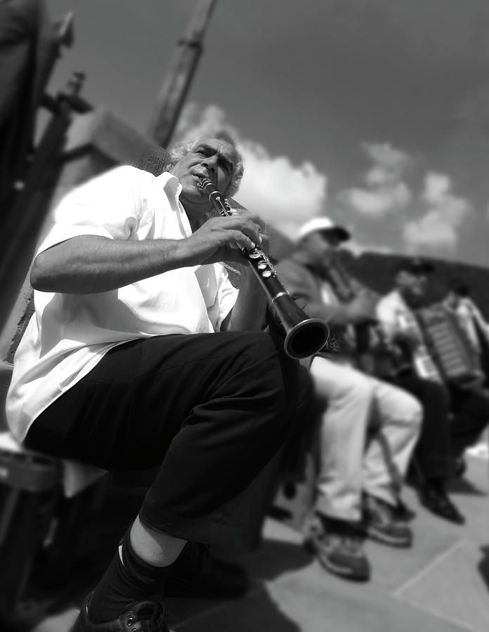 Black And White Photograph - Bridge Band by Dana Brett Munach
