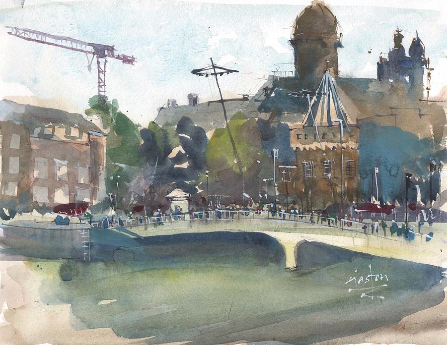 Bridge in Amsterdam Painting by Gaston McKenzie