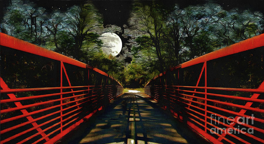Bridge In The Moon Light Photograph by Cedric Hampton