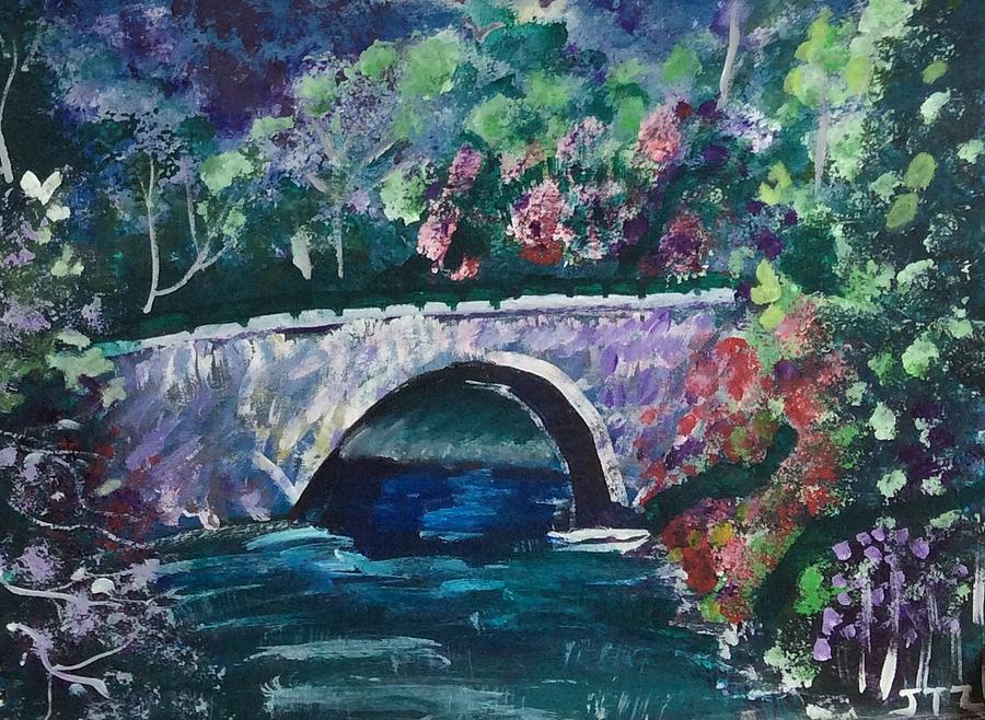 Flower Painting - Bridge by Julie Thomas-Zucker