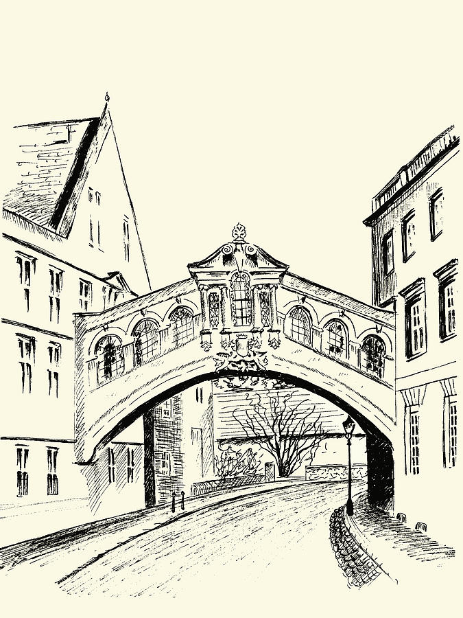 Bridge of Sighs Drawing by Elizabeth Lock