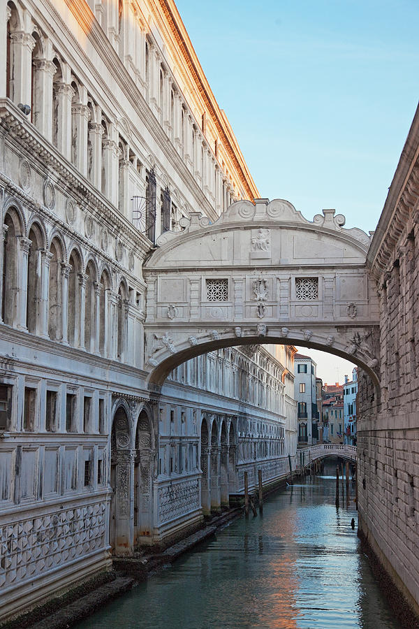 Architecture Photograph - Bridge Of Sighs Over Canal In Venice by David Henderson