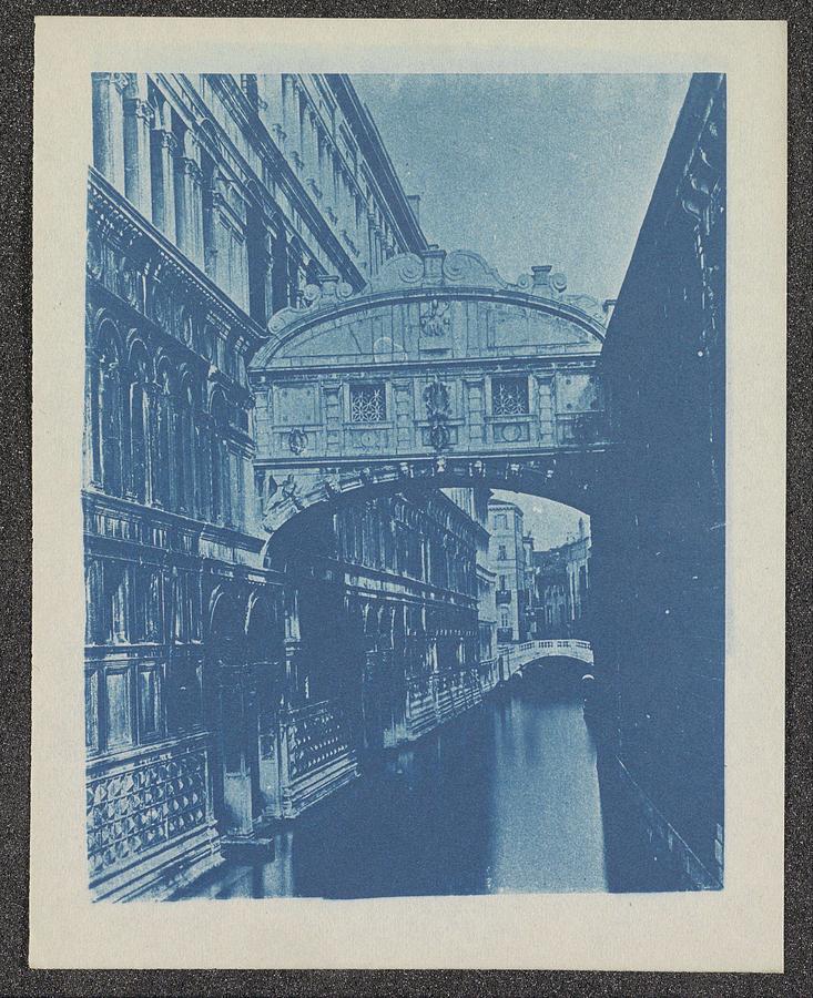 Architecture Painting - Bridge of Sighs  Ponte dei Sospiri  Venice Italy  anonymous c  1900   c  1925 Cyanotype by Celestial Images