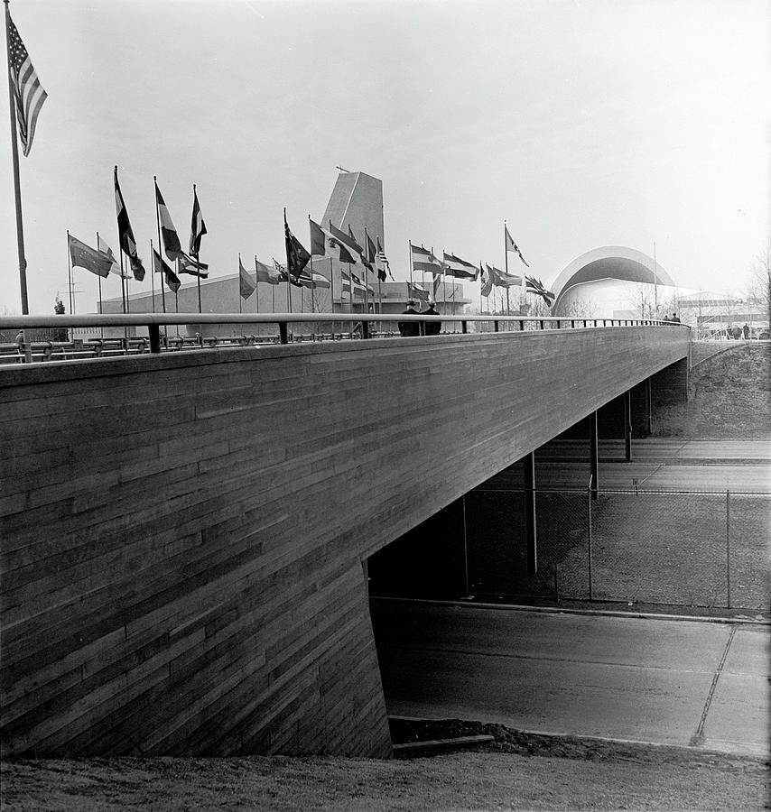 Bridge Of Wings & Aviation Building At Worlds Fair Photograph by Alfred Eisenstaedt