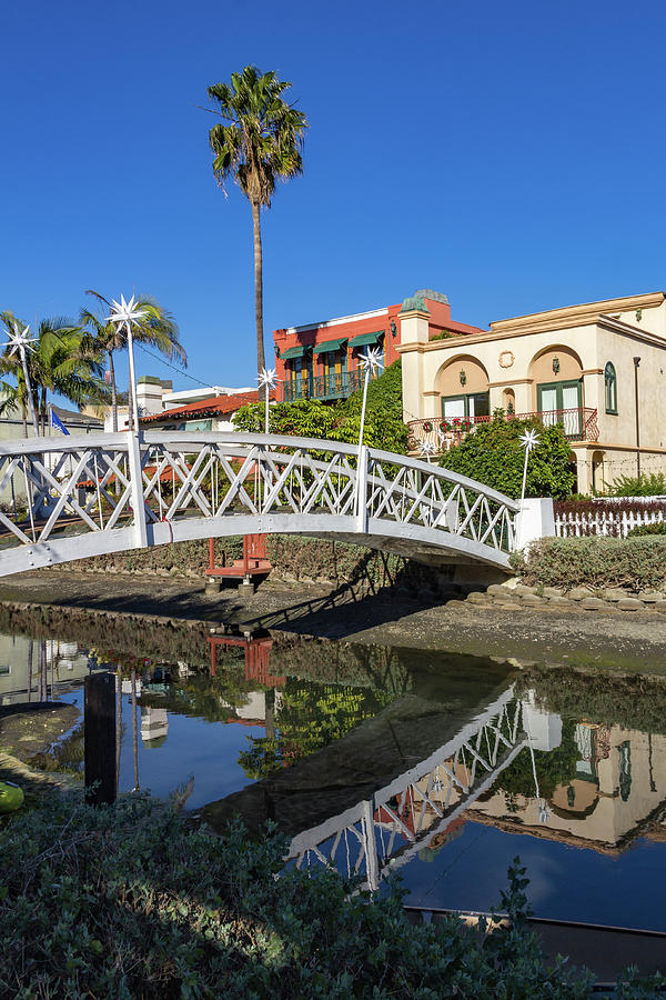 Los Angeles Photograph - Bridge Over Canal by Roslyn Wilkins