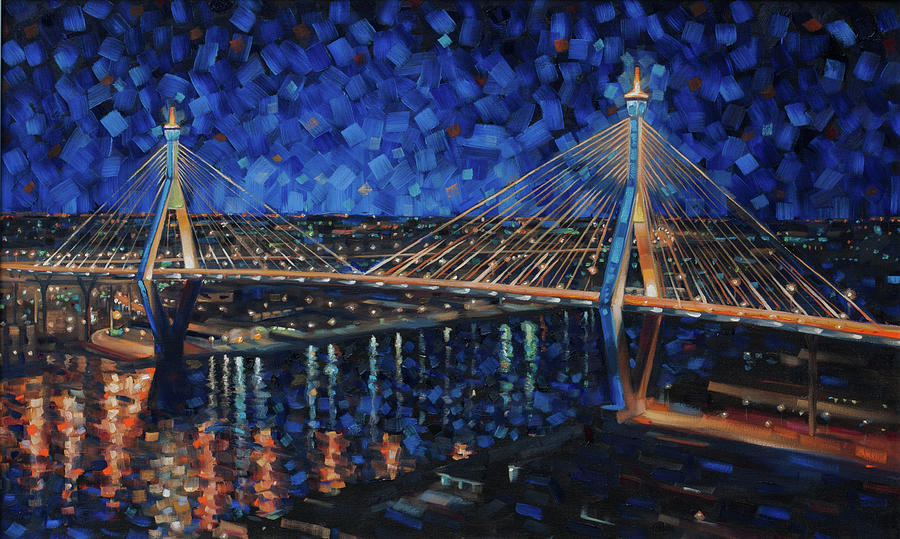 Chao Phraya Painting - Bridge Over Chao Phraya by Rob Buntin