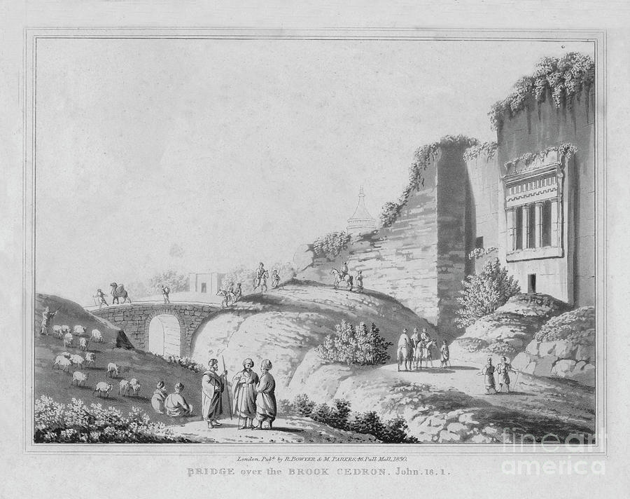 Bridge Over The Brook Cedron. John Drawing by Print Collector