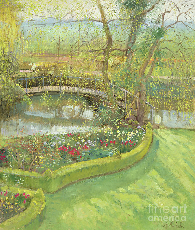 Bridge Over The Willow, Bedfield Painting by Timothy Easton