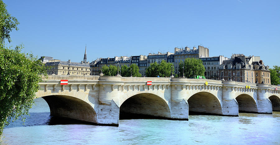Bridge Pont Neuf And Seine River Photograph by Martial Colomb