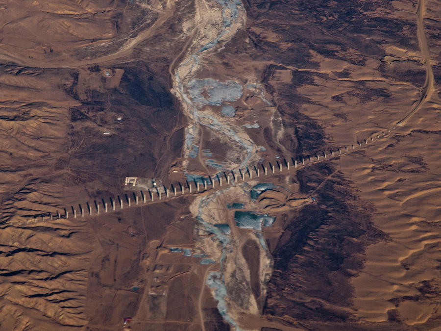 Bridge Project In Gobi Desert Photograph by Victor Gil Gazapo