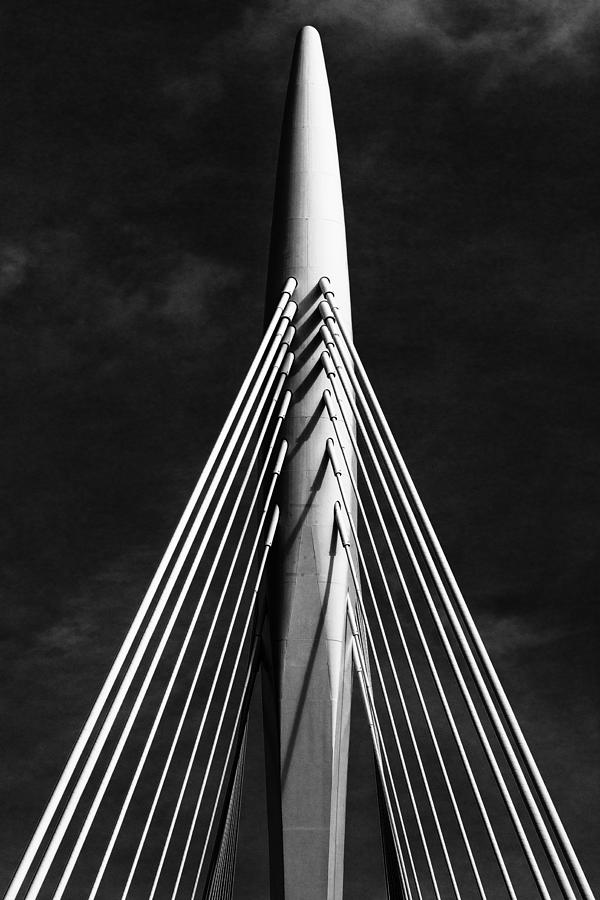 Architecture Photograph - Bridge Pylon by Theo Luycx