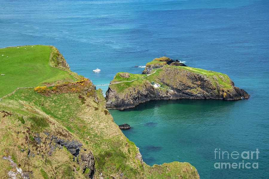 Bridge to Carrickarede Island Two Photograph by Bob Phillips