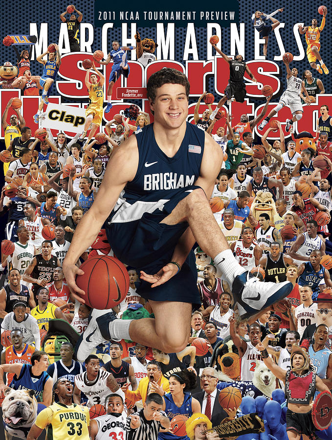 Brigham Young University Jimmer Fredette, 2011 March Sports Illustrated Cover Photograph by Sports Illustrated