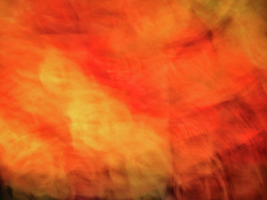 Bright artistic fire like background of red, orange and yellow textures Photograph by Teri Virbickis