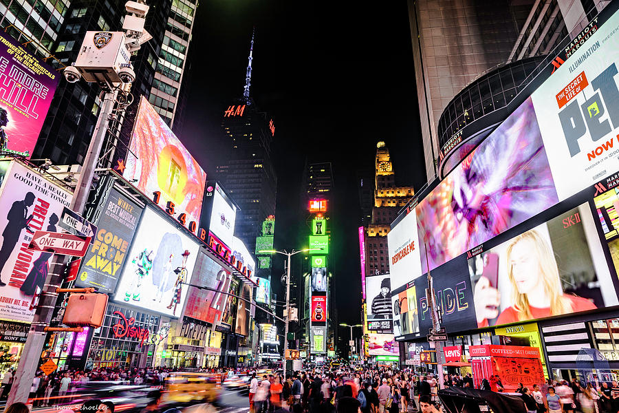 Bright Lights of Times Square Photograph by TS Photo