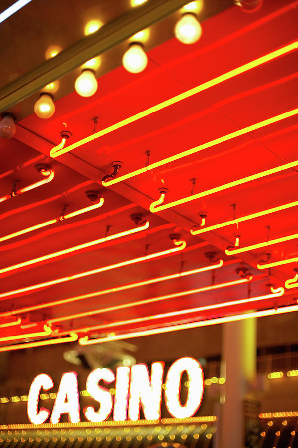 Bright Neon Lights In Front Of Casino Photograph by Jupiterimages
