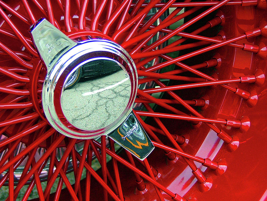 Bright Red Spokes Photograph by Katherine N Crowley