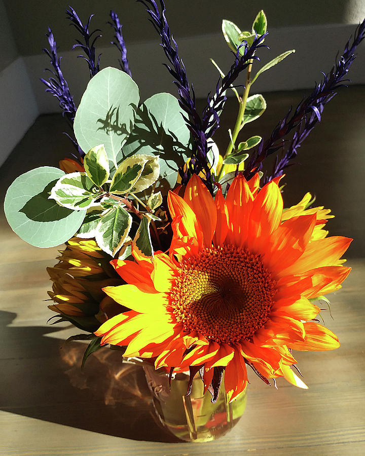 Bright Sunflower Autumn Gift Mixed Media
