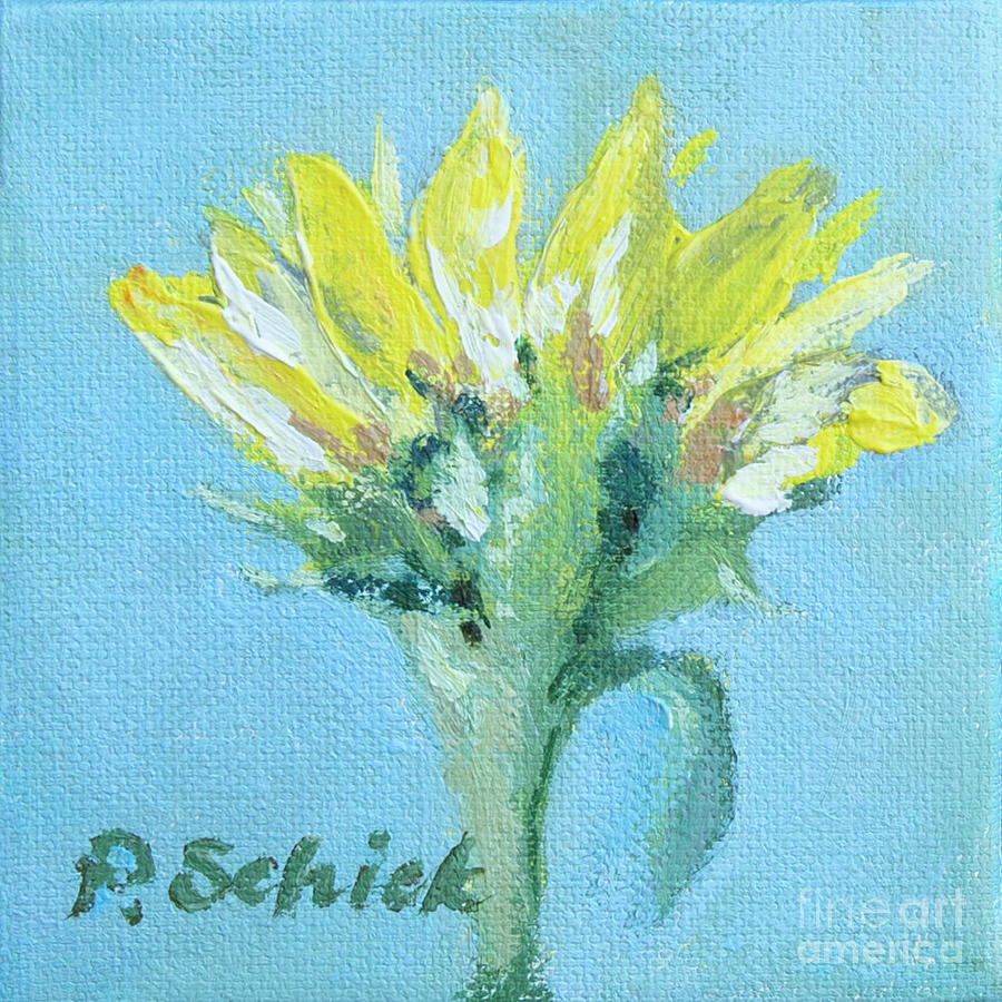 Flowers Painting - Bright Sunflower by Pamela Schick Flowers Painting - Bright Sunflower by Pamela Schick