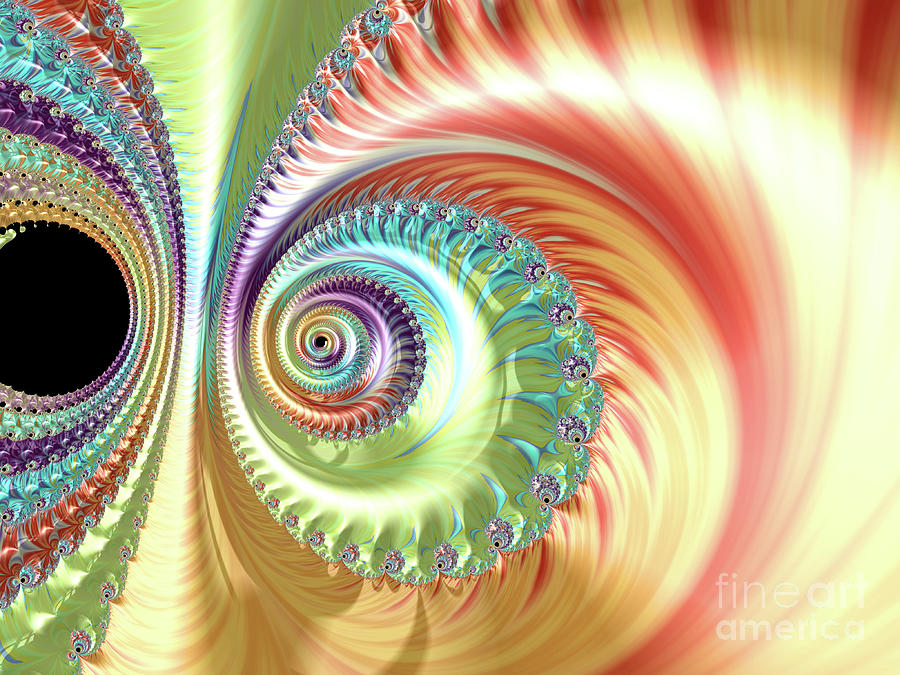 Bright Sunny Spiral Digital Art by Elisabeth Lucas - Fine Art America