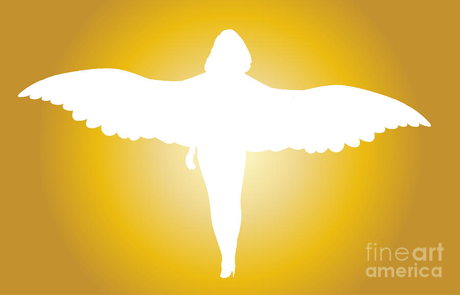 Gold Angel Wings Digital Art by Bigalbaloo Stock - Pixels