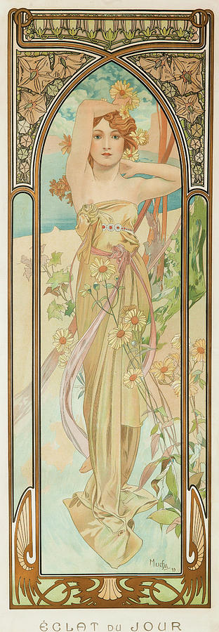 Brightness of Day, 1899 Painting by Alfons Mucha - Pixels