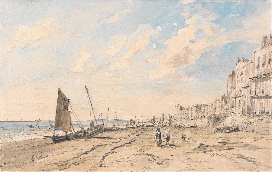 Summer Painting - Brighton Beach Looking West John Constable by Celestial Images