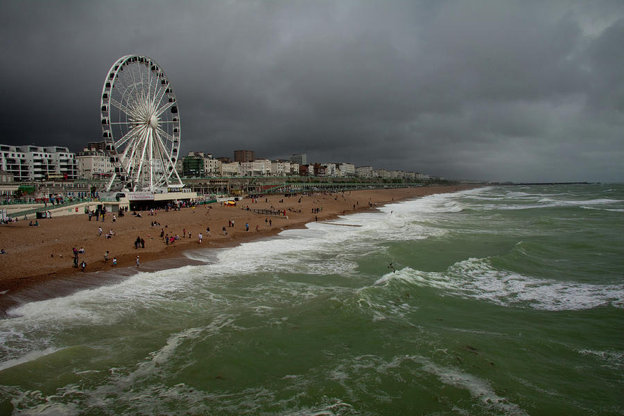 Brighton Beach On A Stormy Summer Day Photograph by Lucys28