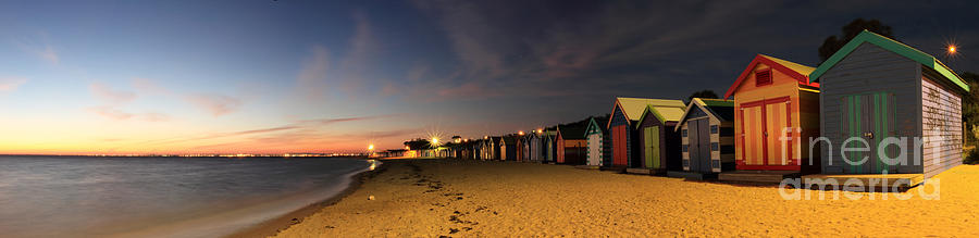 Nature Photograph - Brighton Beach Panorama by Victor-andreas Marz