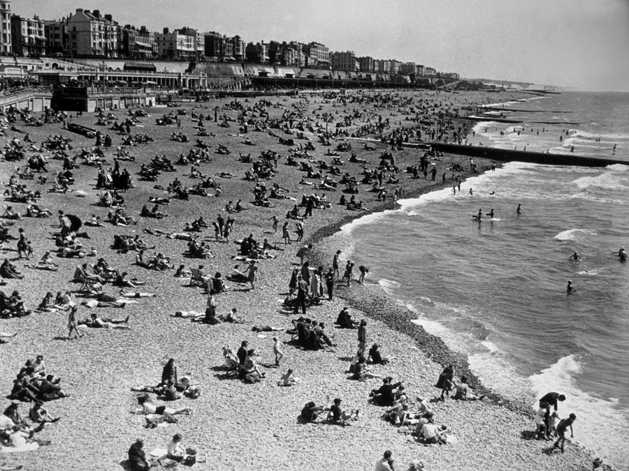 Brighton Beach Photograph by Topical Press Agency