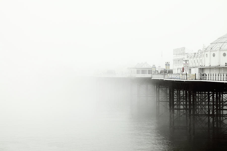 Brighton Pier In The Fog Photograph by Jesper Mattias