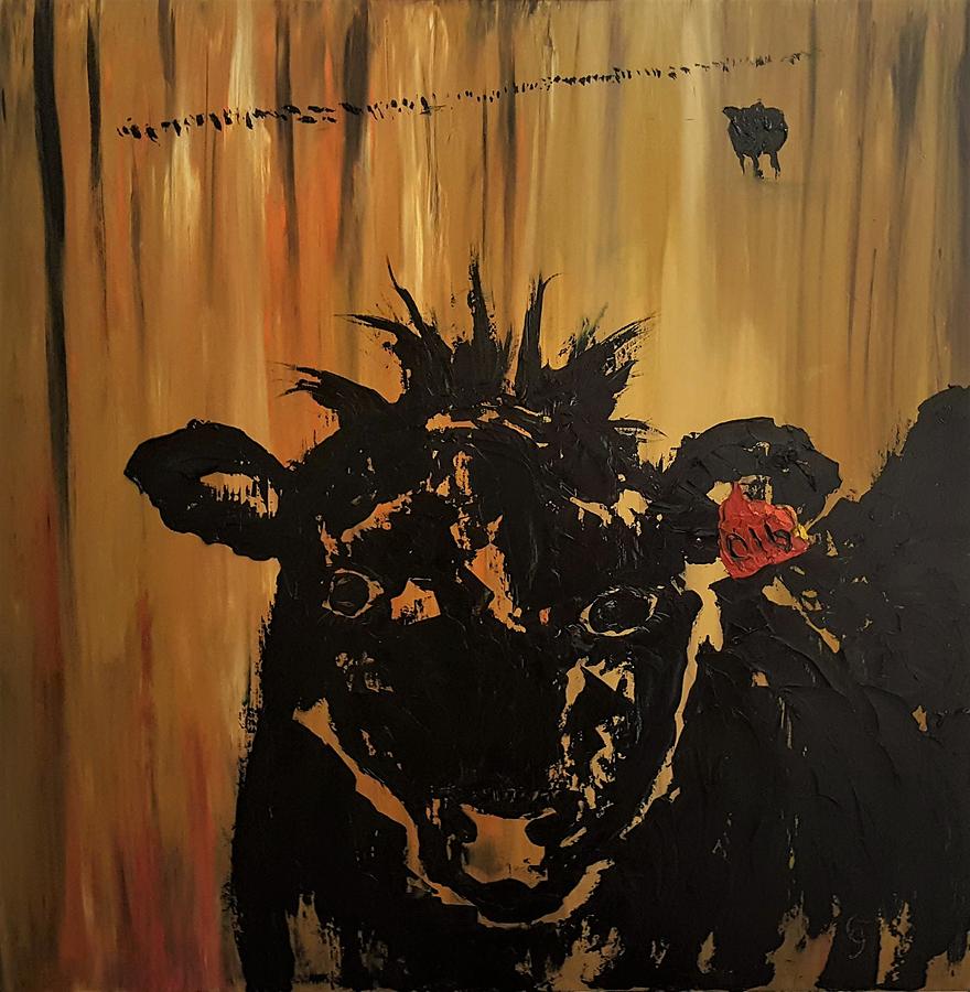 Brill Creme Cow        919 Painting by Cheryl Nancy Ann Gordon