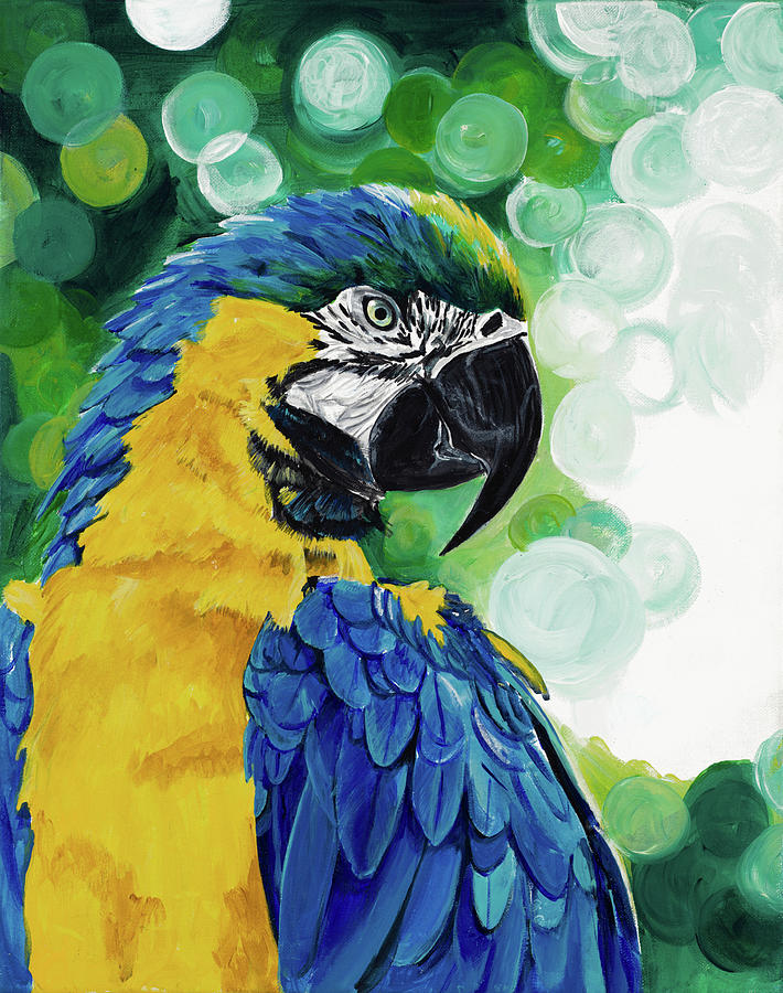 Animal Painting - Brilliant Parrot by Chelsea Goodrich