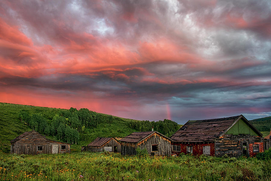 Brilliant skies over a ghost town near Steamboat Springs Colorado Photograph by Dave Dilli
