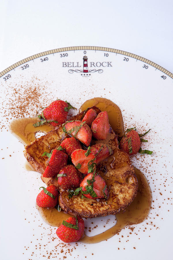 Brioche French Toast With Strawberries Photograph by Michael Wissing