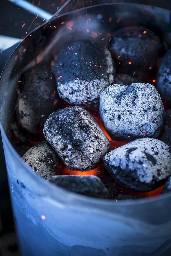 Briquettes In A Chimney Starter Photograph by Eising Studio Fine Art